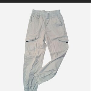 refuge Light Gray Cargo Joggers with Utility Ring